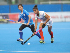 Action from India vs Chinese Taipei