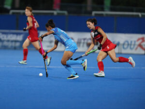 Action from India vs Korea Junior Asia Cup 2023 final