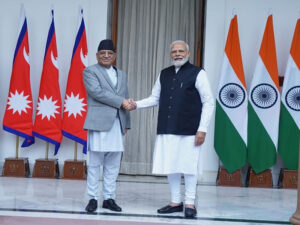 PM Modi and his Nepalese counterpart Pushpa Kamal Dahal Prachanda hold talks