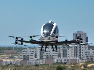 drone taxi takes first test spin in israel could ease traffic congestion