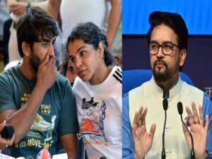 wrestlers protest bajrang punia and sakshi malik makes 5 demands with anurag thakur