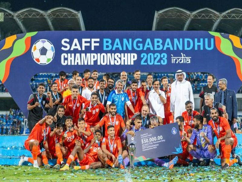 india beat kuwait 5 4 in penalty shootout to win saff championships title for 9th time