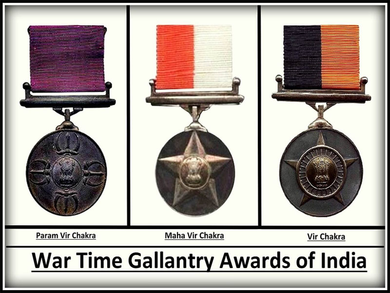 war time gallantry awards of india param vir chakra maha vir chakra and vir chakra