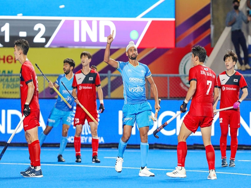 Hockey team beat South Korea 3 2