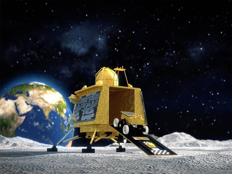 chandrayaan 3 landing success lunar surface moon south pole