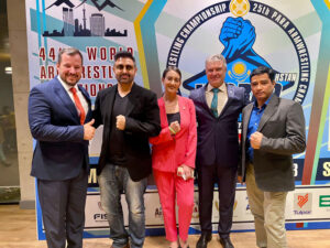 Parvin Dabas and Preeti Jhangiani received a warm welcome at the World Armwrestling Federation in Kazakhstan