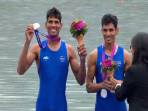 asian games 2023 rowing duo arjun jat lal arvind singh clinch india s 2nd silver medal