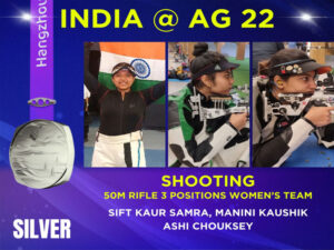 india win womens 50m rifle 3 position silver