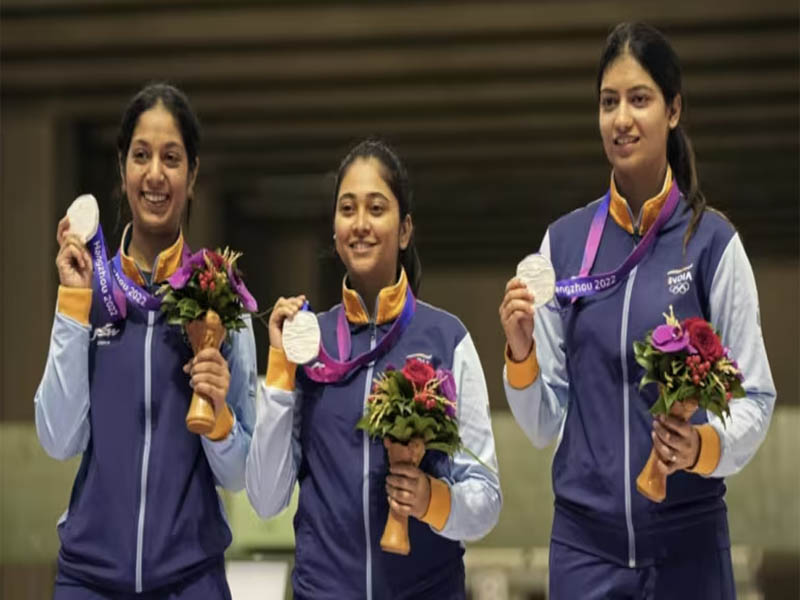 india wins first medal of asian games 2023 as womens 10m air rifle team bags silver