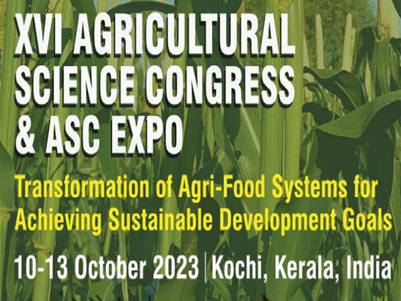 16th agricultural science congress to be held in kochi on october 10