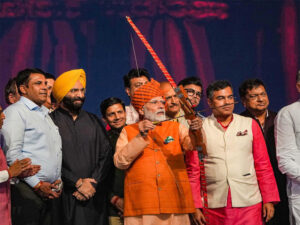 Prime Minister Narendra Modi during the Dussehra celebrations