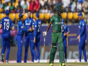 england crush bangladesh by 137 runs to record first win in world cup