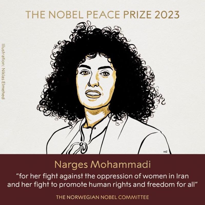 nobel prize peace 2023 narges mohammadi iran