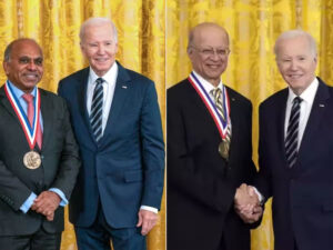 president biden honours indian american scientists for lifesaving medical discoveries