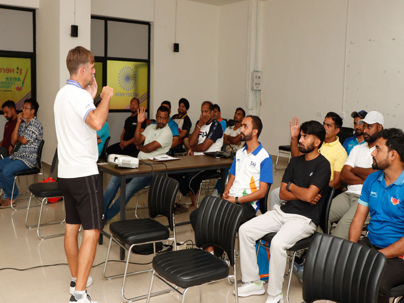 Craig Fulton conducts coaching session for head coaches of Member Units