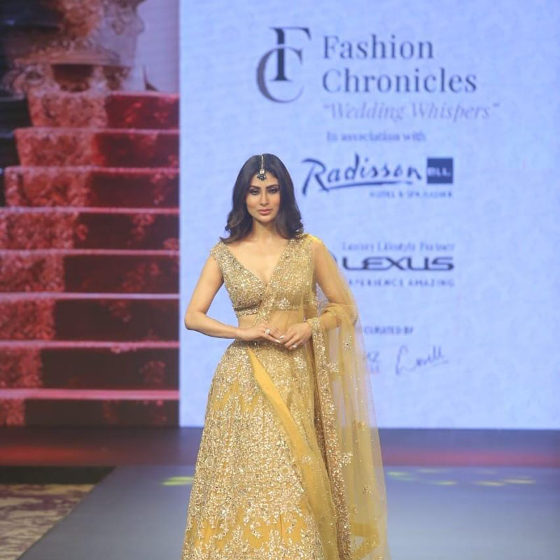 Mouni Roy as the Showstopper in Archana Kochhars Melange Collection