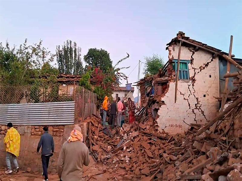 deadly quake strikes nepal toppling homes and killing at least 157 people