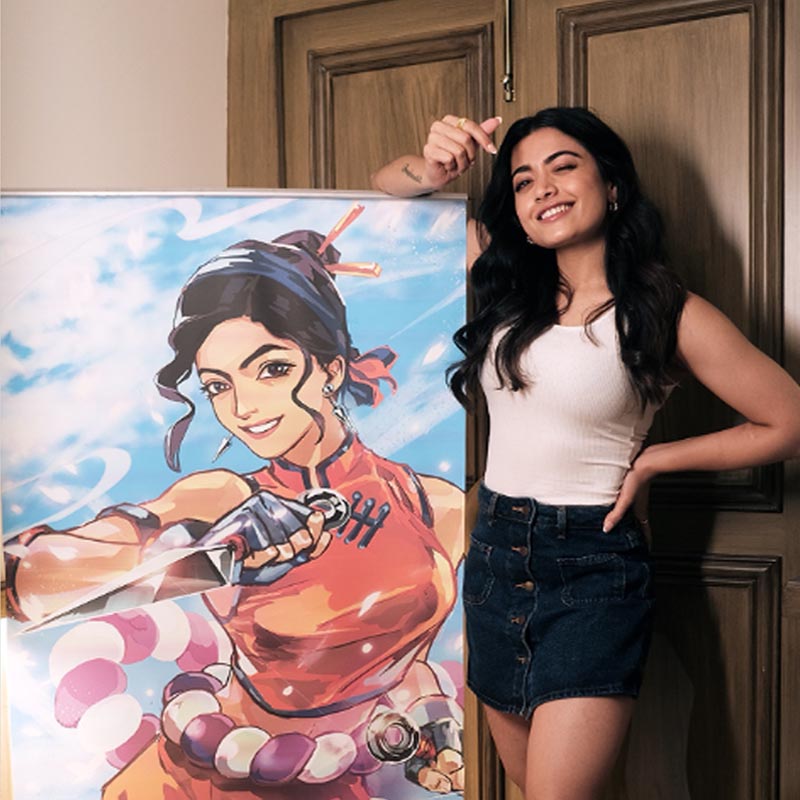 Rashmika with her Anime Avatar