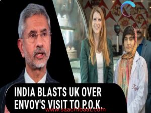 India has lodged a strong protest with the UK over a visit to Pakistan occupied Kashmir PoK