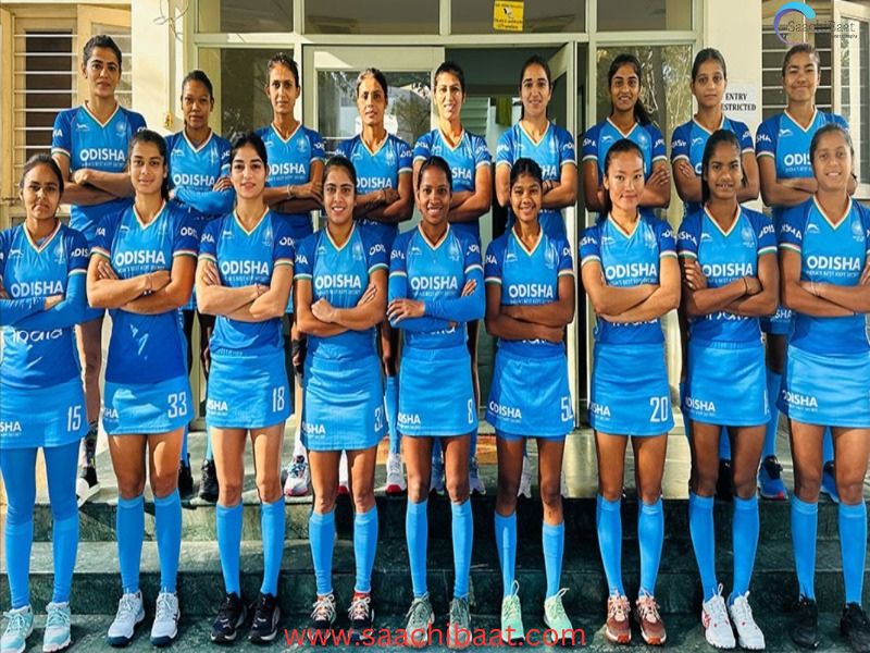 Indian Womens Hockey Team. for FIH Hockey Olympic Qualifiers Ranchi 2024
