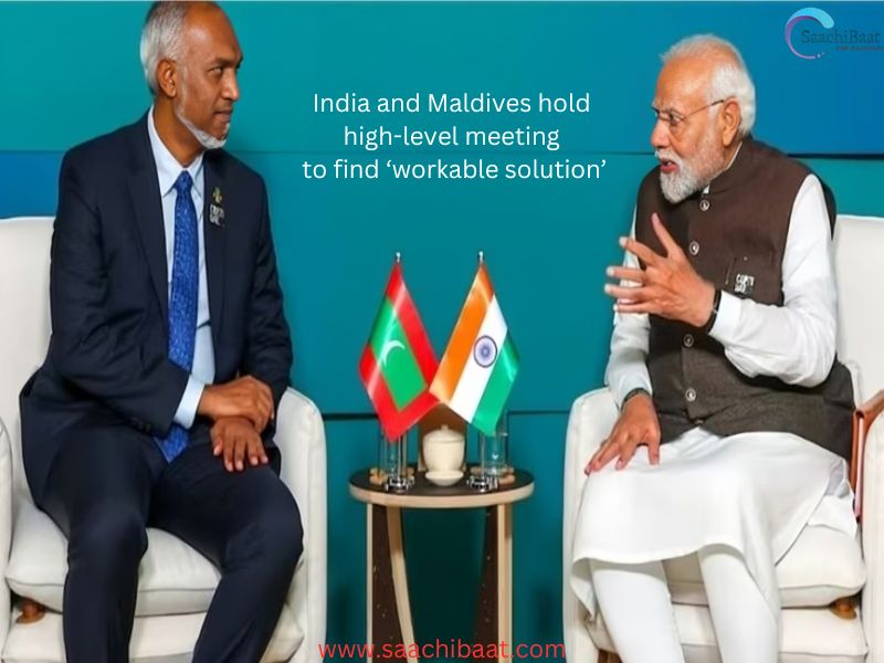 PM Modi with Maldives President Mohamed Muizzu