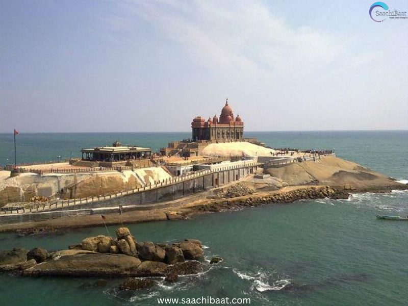 Vivekananda Rock Memorial is a popular tourist monument in Vavathurai, Kanyakumari, India