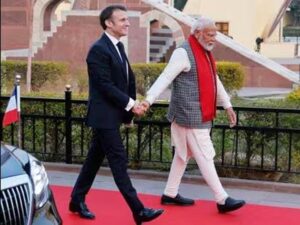 pm modi french president macron hold talks in jaipur to elevate ties