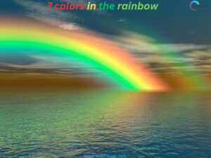 7 colors in the rainbow