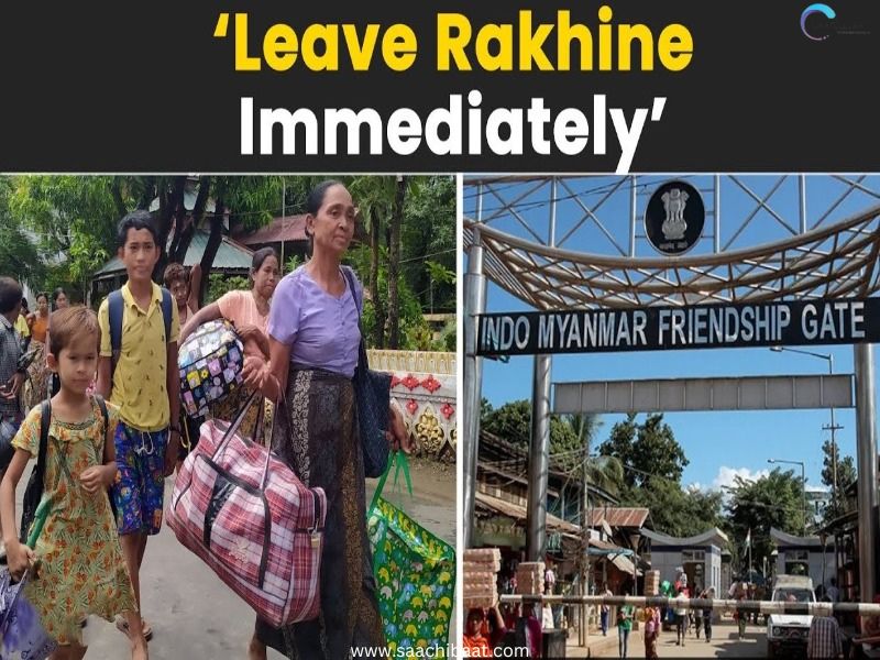 The Ministry of External Affairs MEA asked Indian citizens in the Rakhine state of Myanmar to leave the region immediately