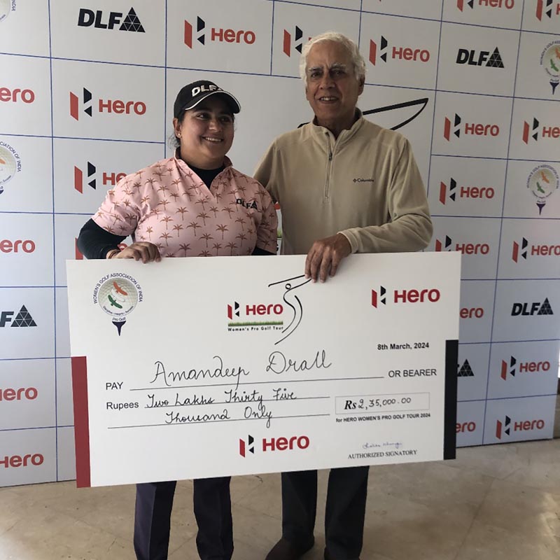 Amandeep coasts to four shot win in 5th Leg of Hero WPGT