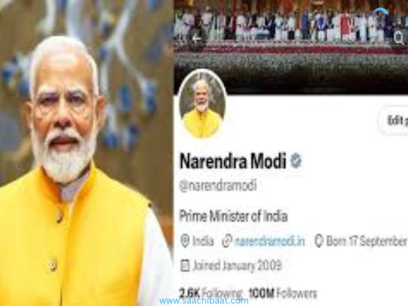 PM Modi surpassing 100 million followers