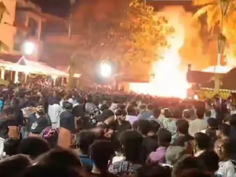 kerala temple fireworks accident