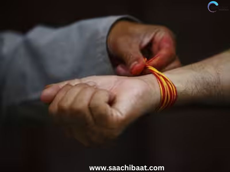 Red Thread Tied Around The Wrist