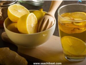 Honey mixed with warm water and lemon