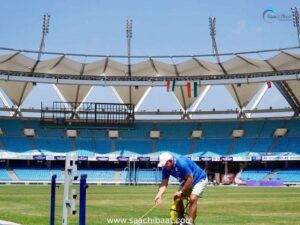 The iconic Jawahar Lal Nehru Stadium