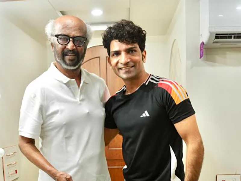 Jatin Sarna with Rajinikanth