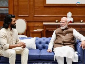 Ram Charan with PM Modi