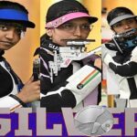 India Women Win 10m Air Rifle Team Silver At Asian Games