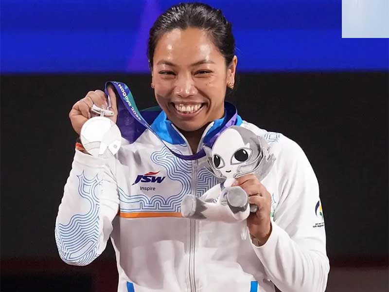 Mirabai Chanu won a silver medal asian games 2026