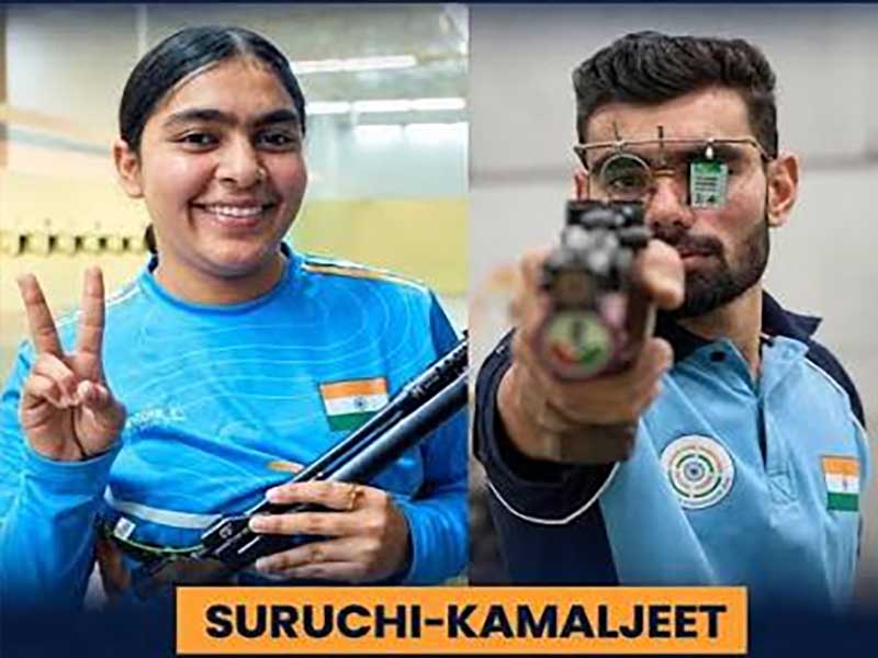 Shooters Kamaljeet Suruchi strike gold