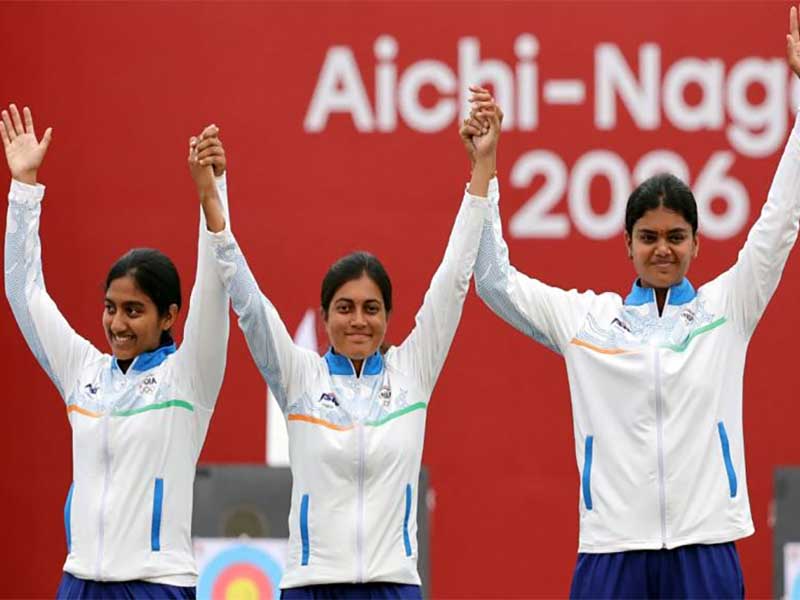 indian womens compound team wins asian games gold with world record
