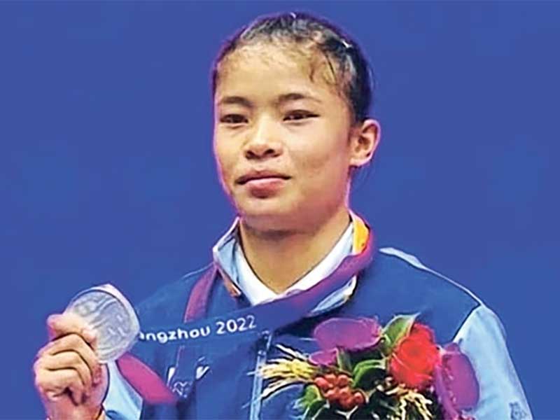 roshibina devi silver medal wushu