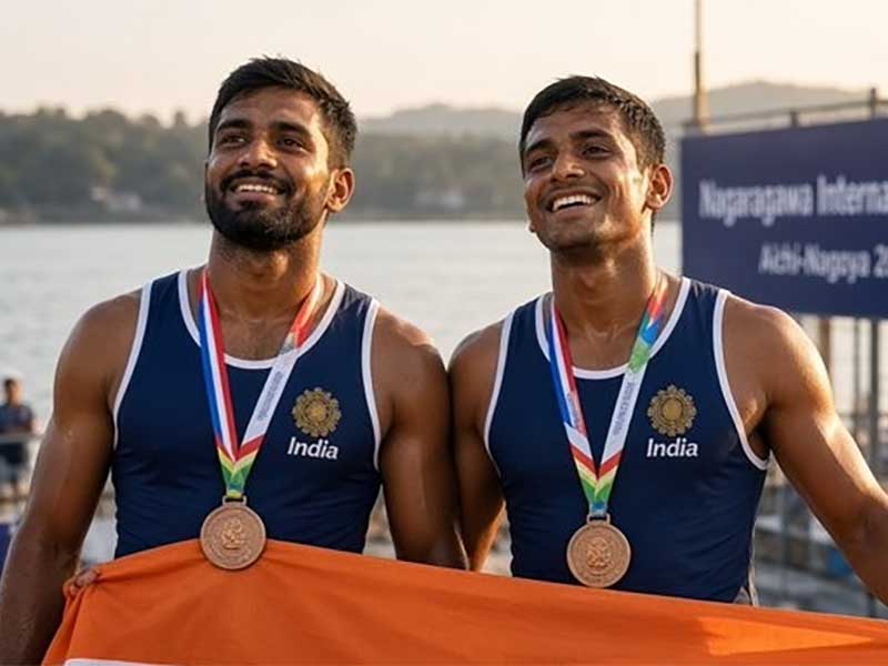 satnamsalman duo wins india s maiden bronze in men s double sculls at asian games 2026