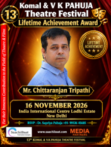 Honouring Mr. Chittaranjan Tripathi – Lifetime Achievement Award 2026 1 Lifetime Achievement Award Chittaranjan Tripathi